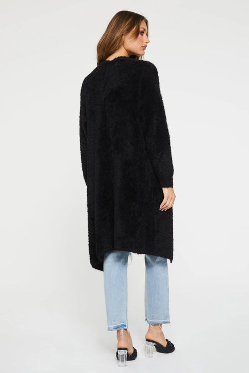 Electra Black Fuzzy Soft Cardi by Another Love