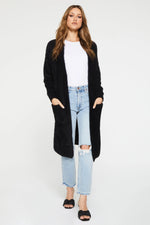 Electra Black Fuzzy Soft Cardi by Another Love
