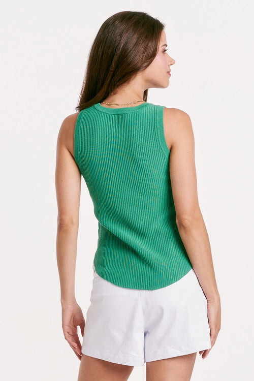 Cora Garden Green Ribbed Tank by Another Love