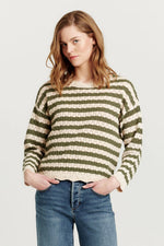 Another Love Maeve Scallop Olive Oil Sweater