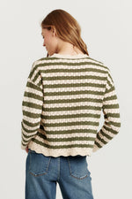 Another Love Maeve Scallop Olive Oil Sweater