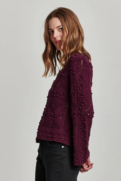 Another Love Prune Maxine Crochet Sweater