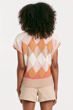 Another Love Ashby Sunburst Argyle Sweater Vest