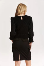 Another Love Marilyn Black Pointelle Sweater