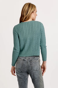 Another Love Lupe Slate Blue Cable Sweater