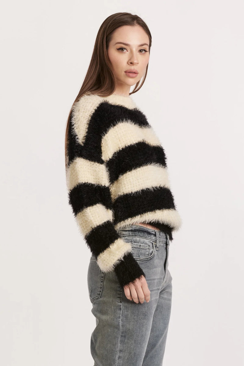 Another Love Isadora Black/Cream Striped Sweater