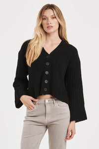 Another Love Samira Black Chunky Knit Cardigan