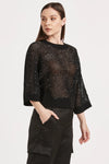 Another Love Rosalia Black Dolman Sleeve Sequin Sweater