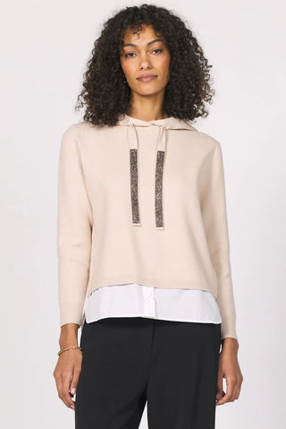 Another Love Shayna Almond Layered Hoodie