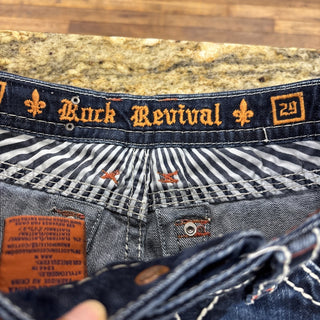Rock Revival Jeans Crystals Embroidered Shorts 29