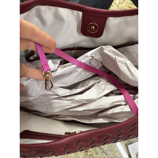 on 34th Woven Wine Shoulder Bag purse