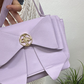 Like dream Lavender Bow Satchel Top Handle Bag crossbody