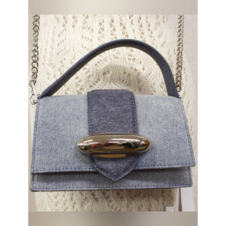 Steve Madden Two-Tone Denim Mini Crossbody Bag with Chain