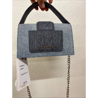Steve Madden Two-Tone Denim Mini Crossbody Bag with Chain
