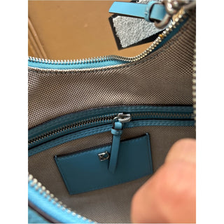 Donna Karen cederhurst buckle hobo Leather Bag Blue
