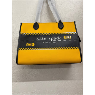 kate spade manhattan Yellow Black Taxi Graphic Tote