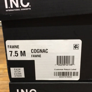 INC International Concepts Women's Brown Leather Knee-High Boots Size US 7.5 M