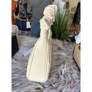 Jw pei Cream Ruched Top-Handle Shoulder Bag