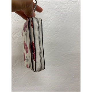 Coach Cherry Print Card Holder with zipper top
