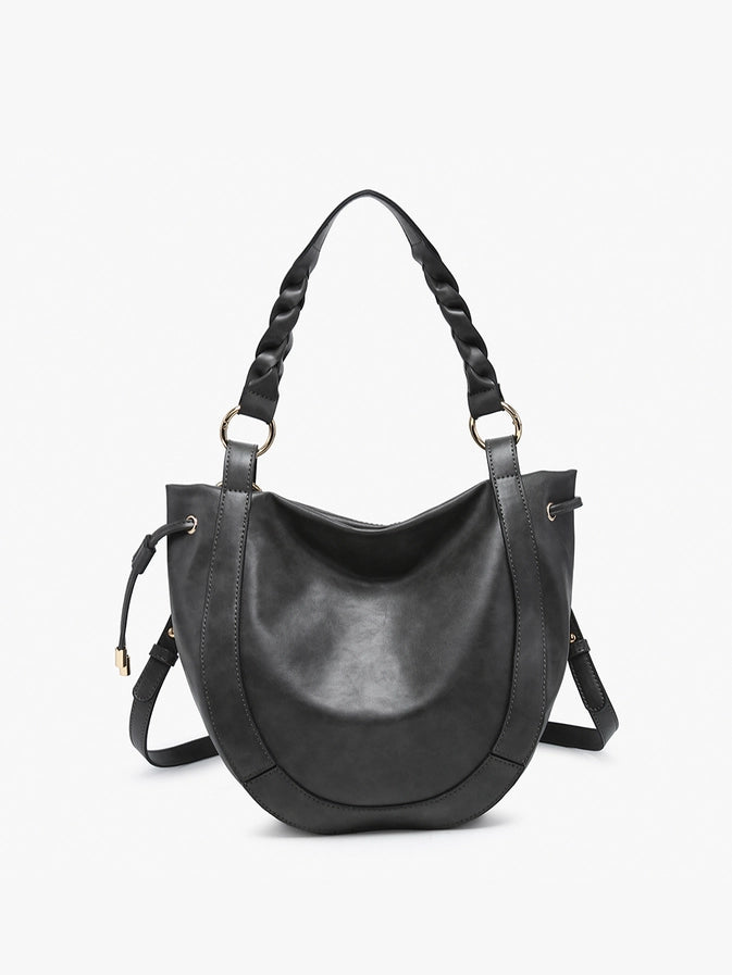 Rowan Paneled Hobo w/ Twisted Handle