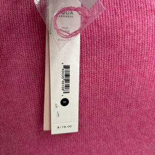 Aqua Cashmere Sweater Pink Crew Neck Pullover