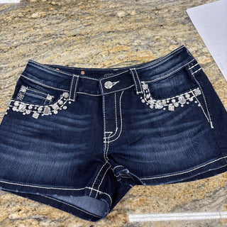 Miss Me Jeans Studs Gem Embroidered Shorts 30