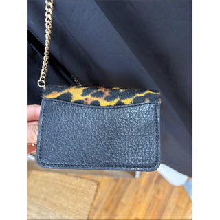 I.N.C. Leopard Print Haircalf Crossbody with Gold Chain