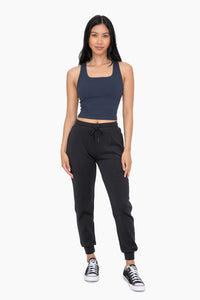 Black Joggers w/Zippered Pockets