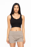 Ribbed Seamless Crop Tank