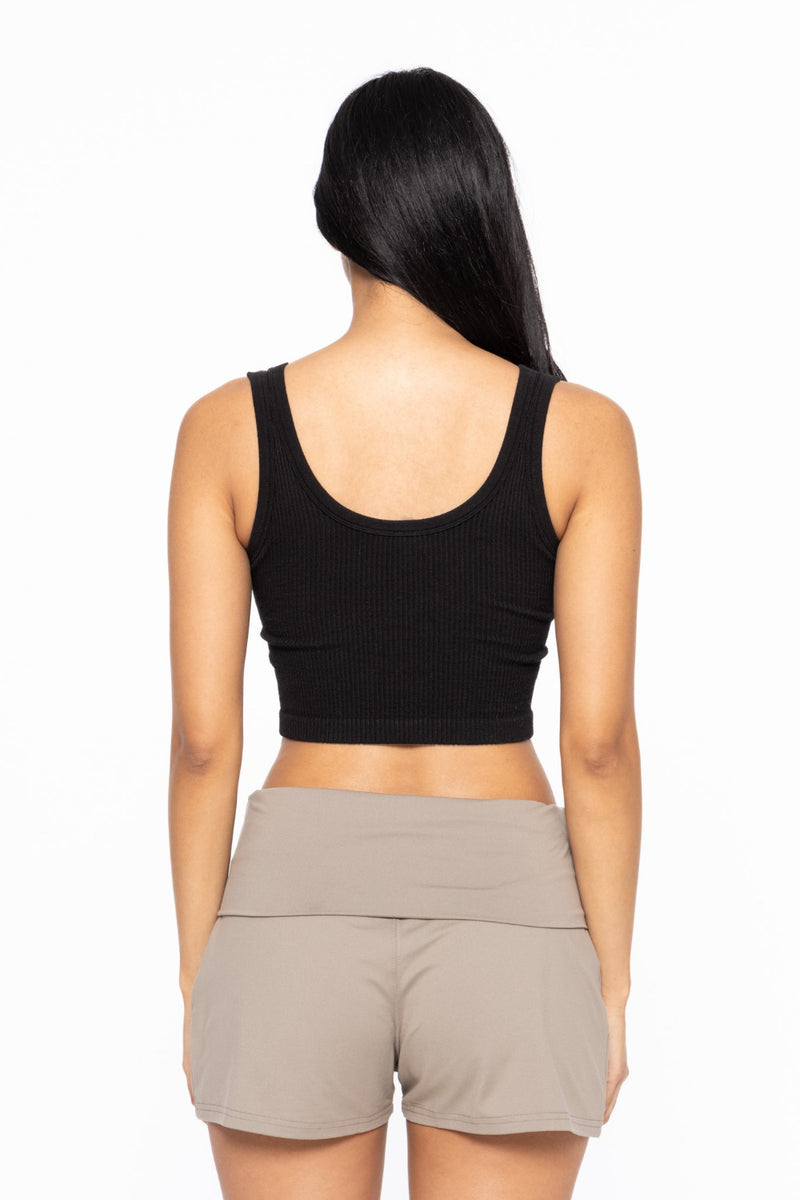 Ribbed Seamless Crop Tank