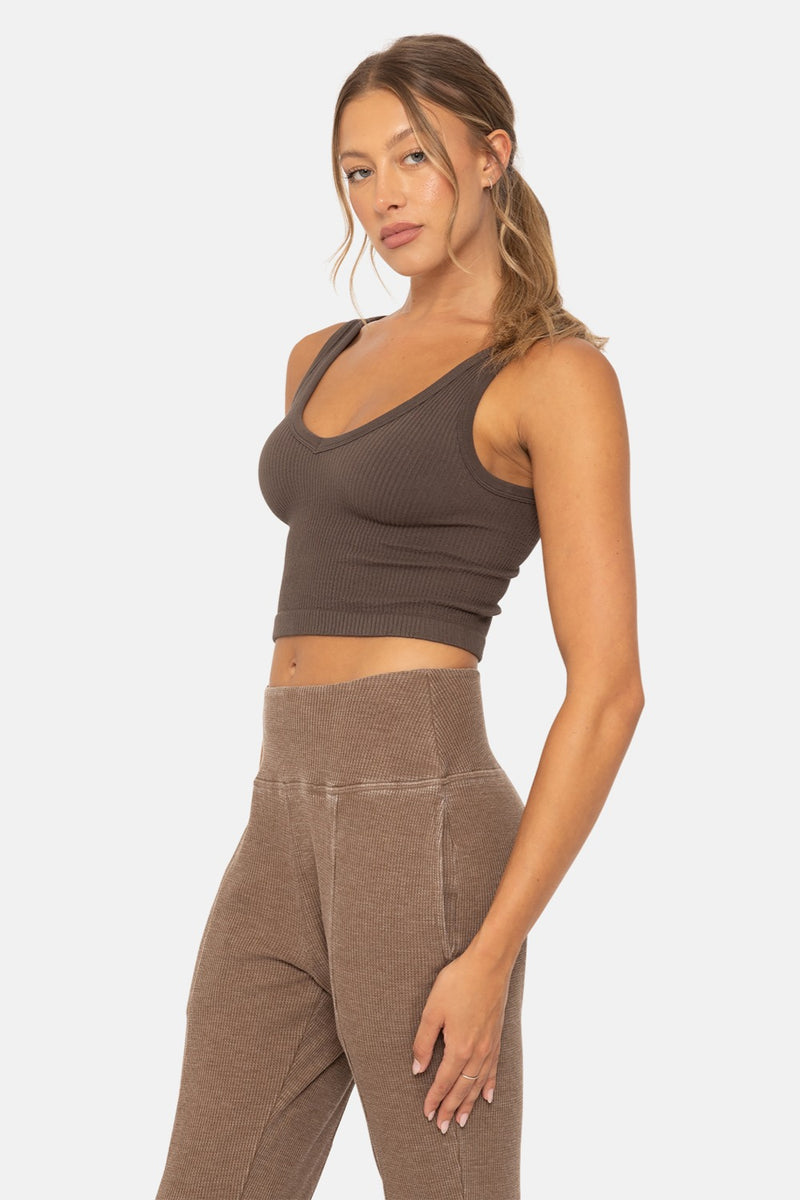 Ribbed Seamless Crop Tank