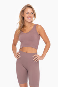 Ribbed Seamless Crop Tank