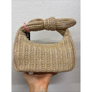 Like dream Aimee small tan straw bag