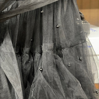 Limelight Black Tiered Tulle Mini Dress with Bow Shoulders-lisa#5