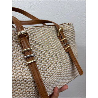 Steve Madden indiee small tote natural Woven straw