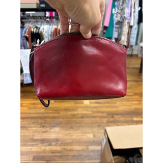 Patricia Nash Red Leather Zip Pouch Wristlet