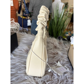 Jw pei Cream Ruched Top-Handle Shoulder Bag