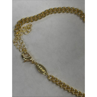 Disney Gold-Tone Necklace with Clear Zircon Drops