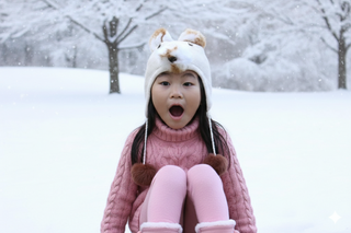 100% Cashmere Bear Hat with Pompom