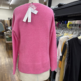 Aqua Cashmere Sweater Pink Crew Neck Pullover