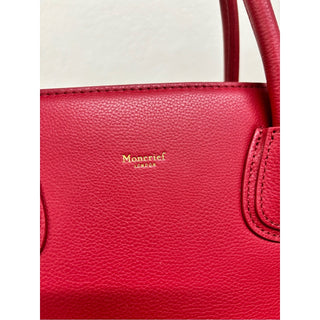 Moncrief London Brooke cherry Red Leather Tote