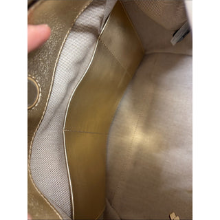 Donna Karan glenwood Metallic woven small Gold Shoulder Bag