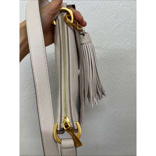 Donna Karan Glenwood Zippered Leather Small Crossbody with Tassel Detail