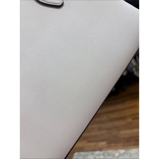 kate spade Cream Leather Top-Handle Satchel with Logo