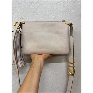 Donna Karan Glenwood Zippered Leather Small Crossbody with Tassel Detail