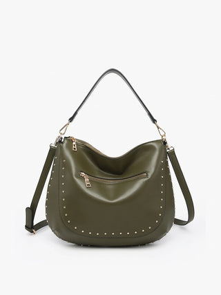 Aurelia Studded Hobo w/ Crossbody Strap