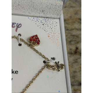 Disney Gold Tone bee and heart Bracelet