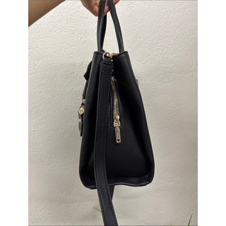 Guess lucci medium girlfriend Satchel black with Floral Charm