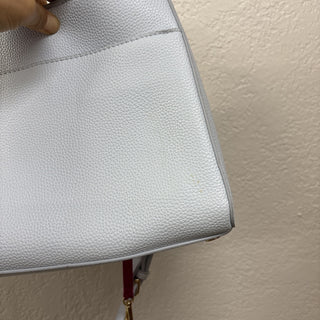 On 34th Light Blue Pebbled Bucket Drawstring Crossbody Bag with Gold Chain