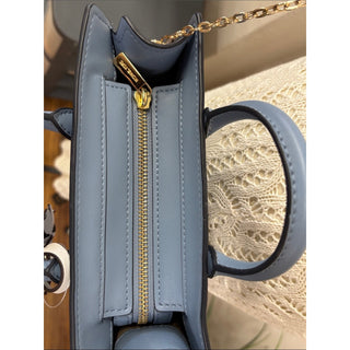 Michael Kors mini Monogram crossbody Chambray blue